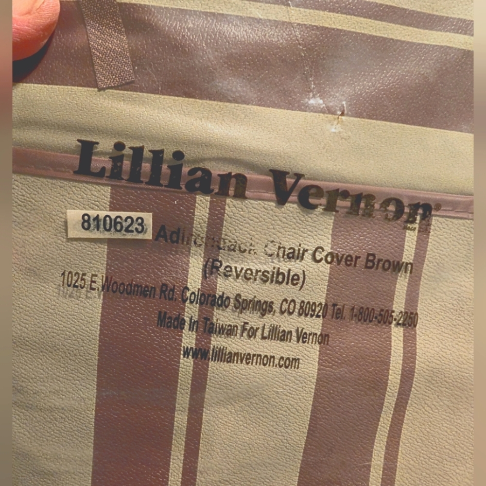 Box#26 ♨️ 5 For $35 ♨️ Lillian Vernon Reversible Adirondack Chair Cover